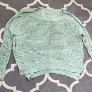 Free People green beachy sweater Small